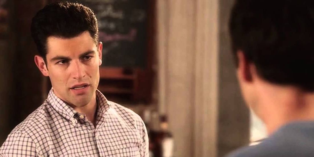 Schmidt confronts Nick about his cookie in New Girl.