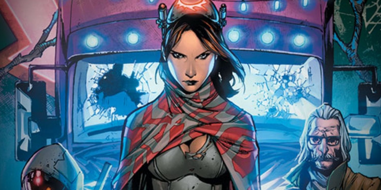 Nocterra walks away from her semi truck in Image Comics.