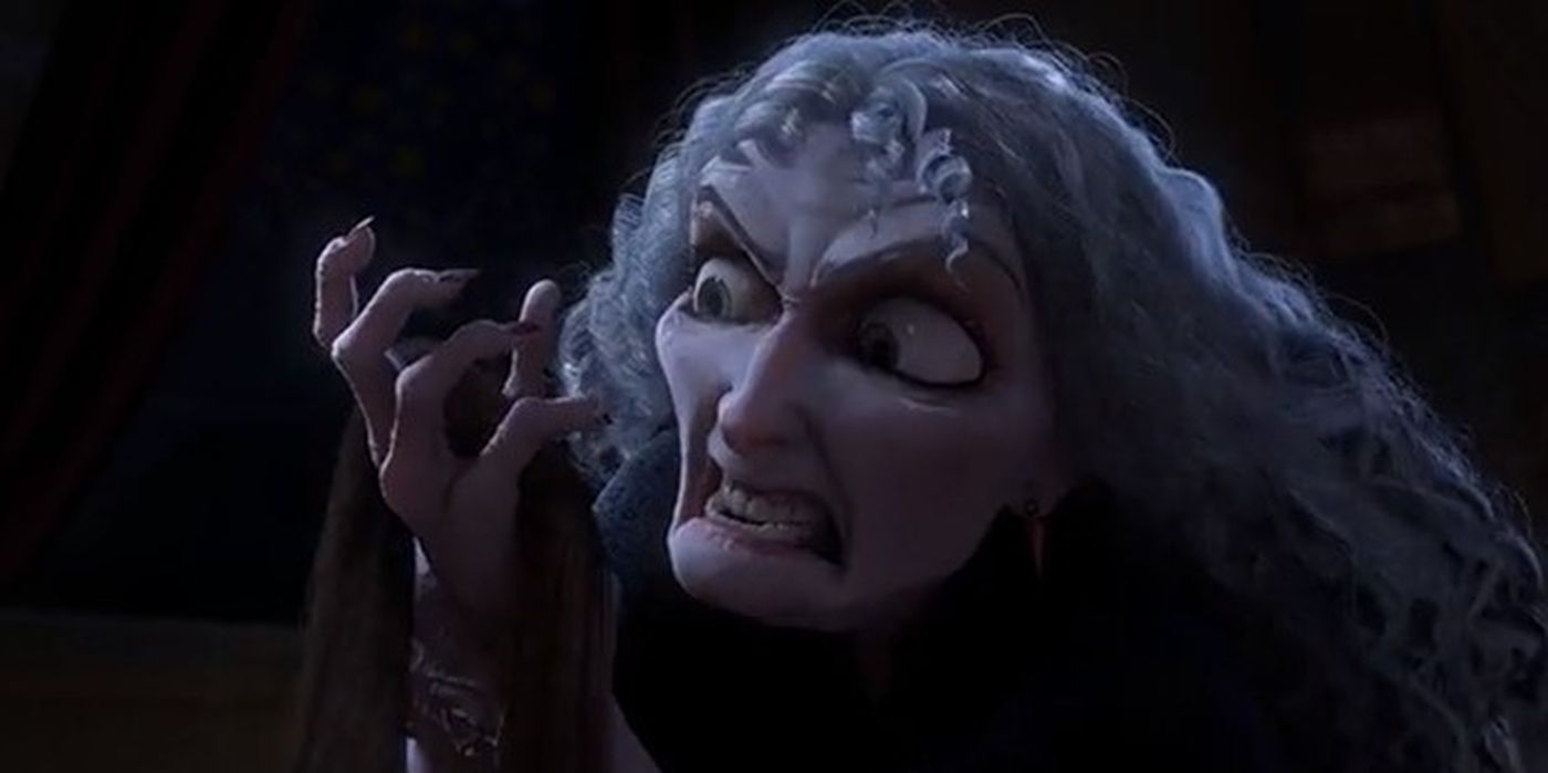 Gothel aging rapidly in Tangled