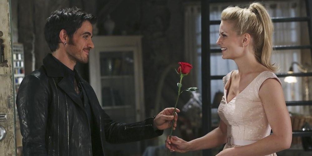 Hook and Emma on their first date