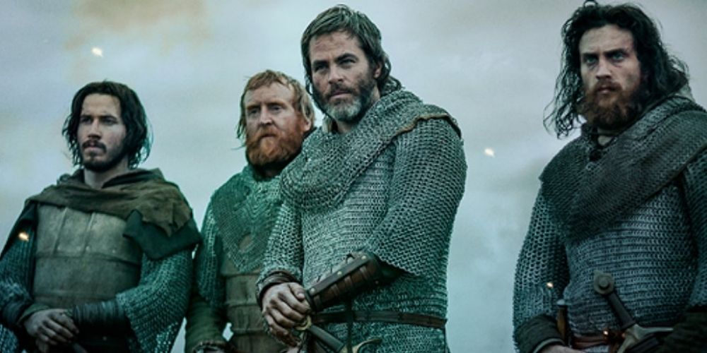Robert the Bruce with his knights in Outlaw King.