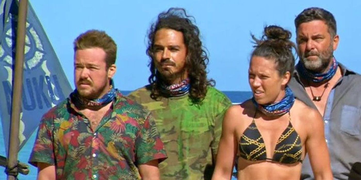 Ozzy Standing with Game Changers Tribemates