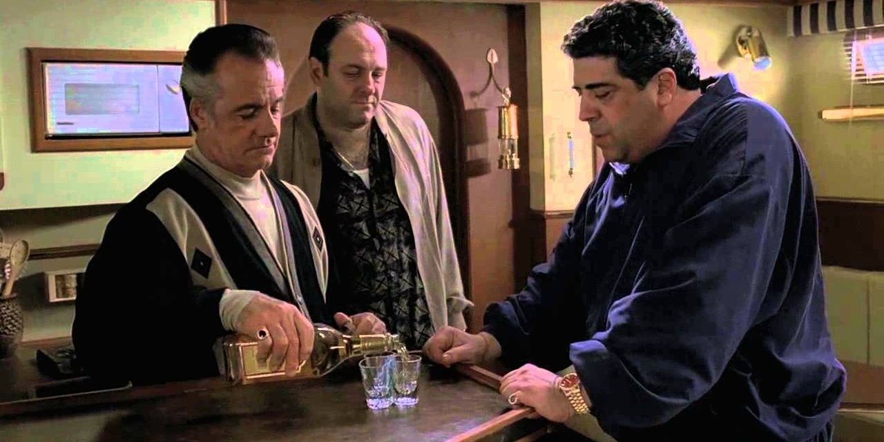 Paulie offers Big Pussy a drink before he gets whacked In The Sopranos