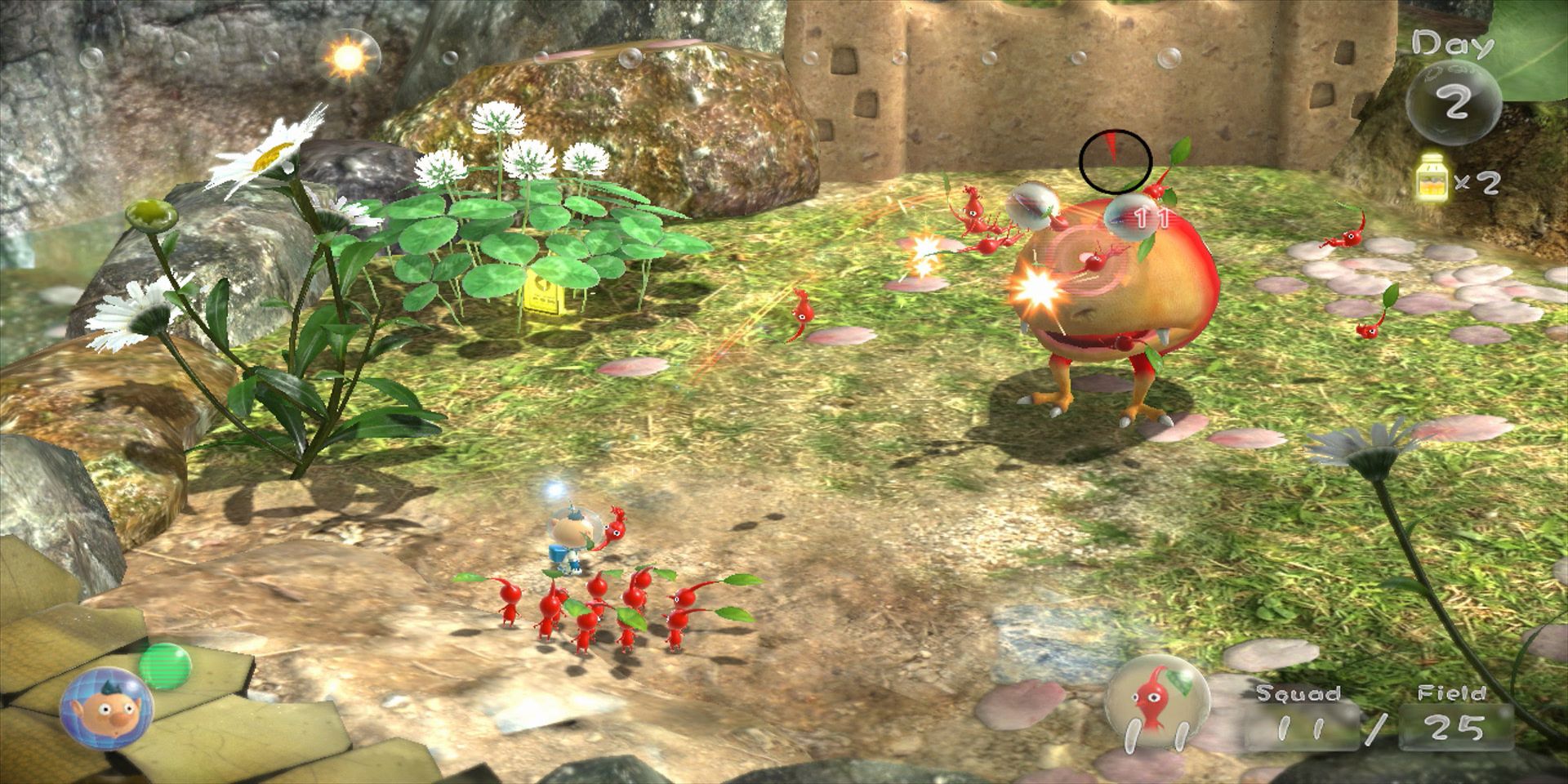 Pikmin 3 gameplay on the Nintendo Switch.