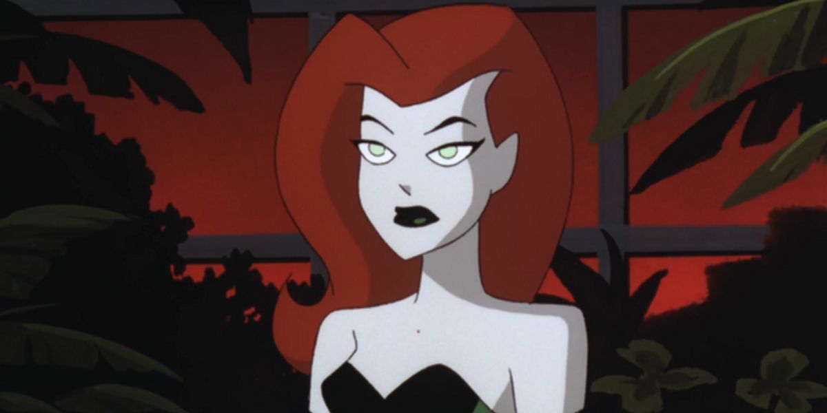 Poison Ivy em seus jardins em The New Batman Adventures