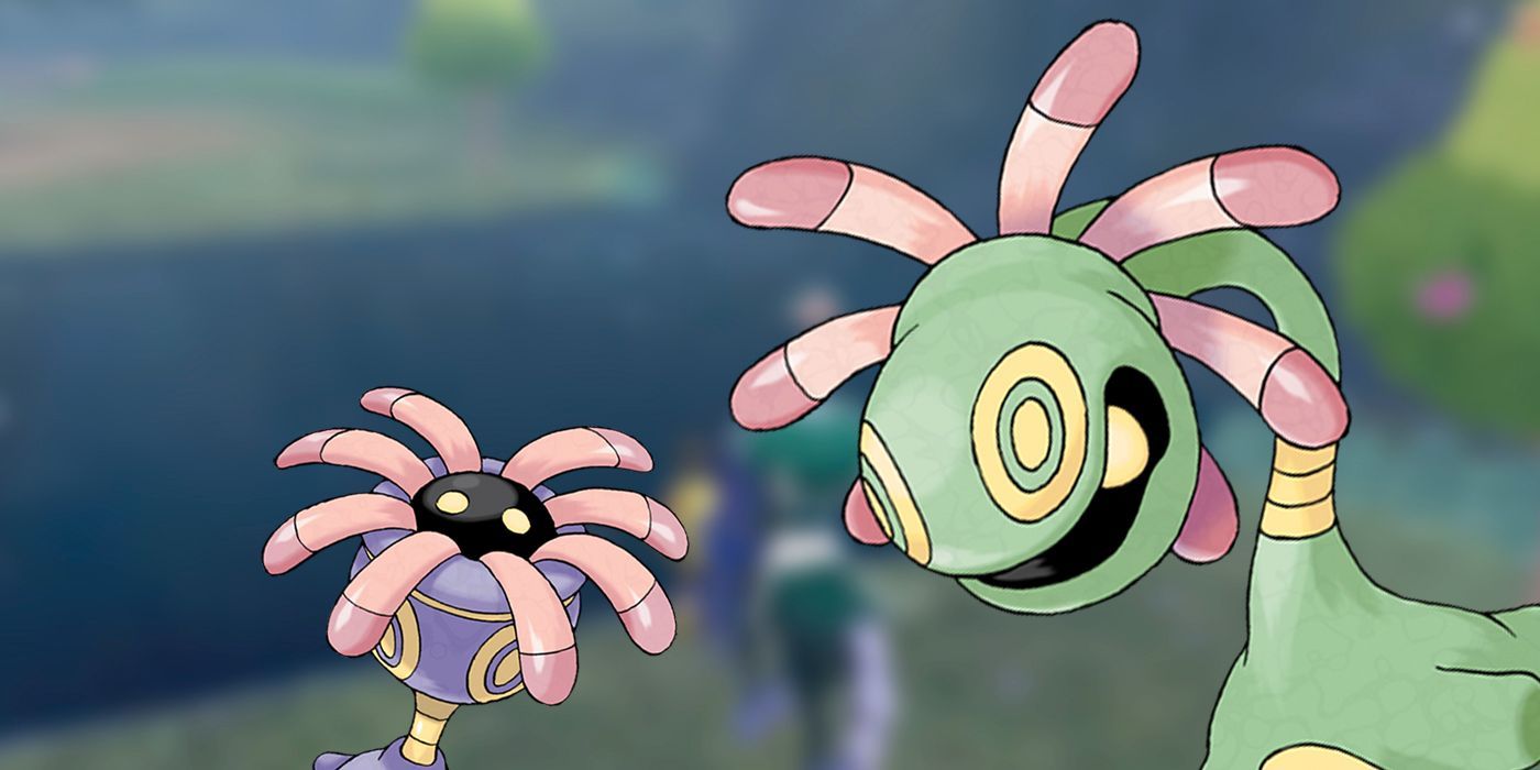 Blended image with Cradily and Lileep in the Pokémon games