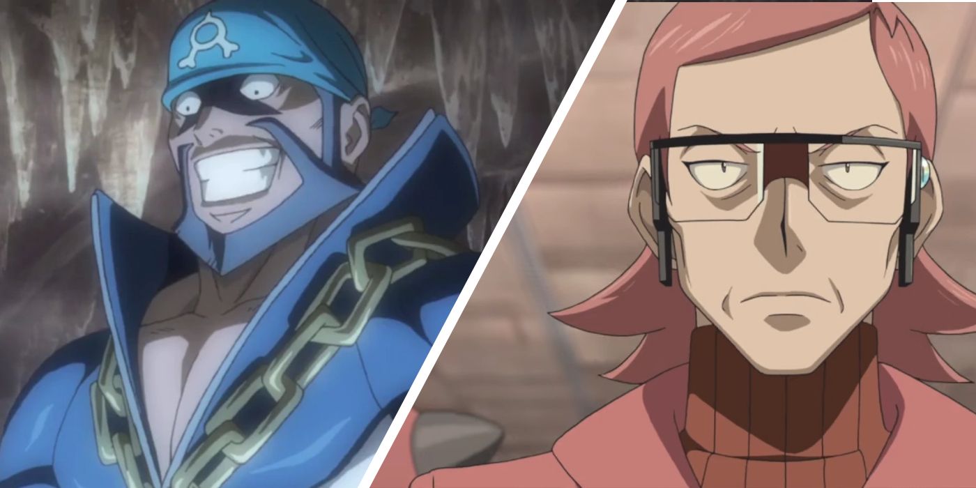 Split image showing Archie and Maxie in the Pokémon anime