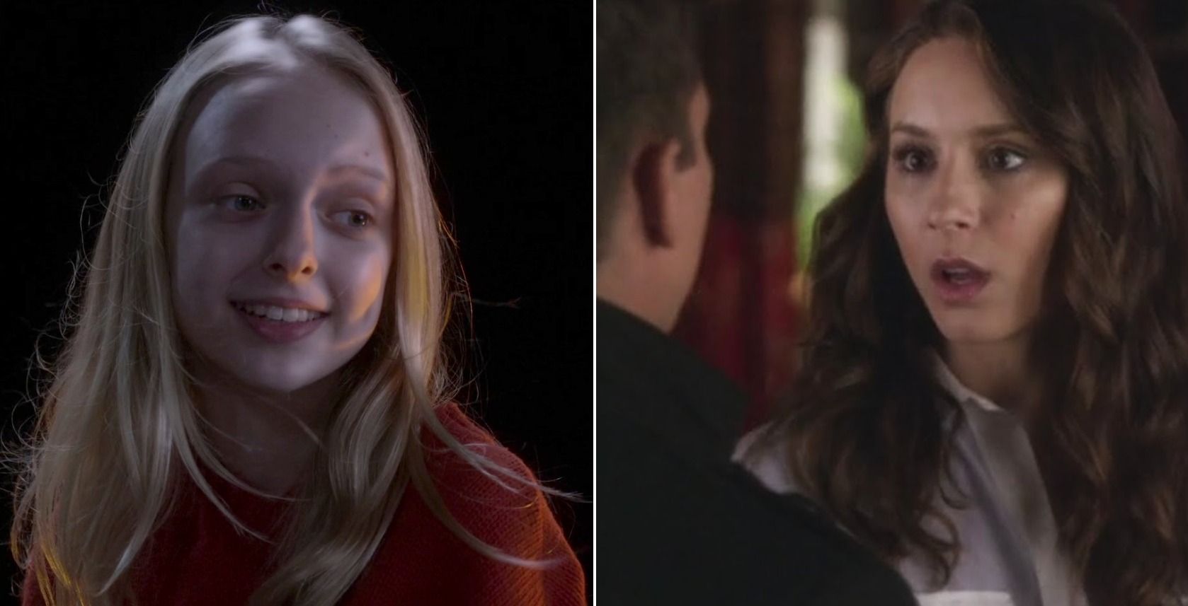 Spencer Hastings (Troian Bellisario) and Bethany Young in &quot;Pretty Little Liars.&quot;