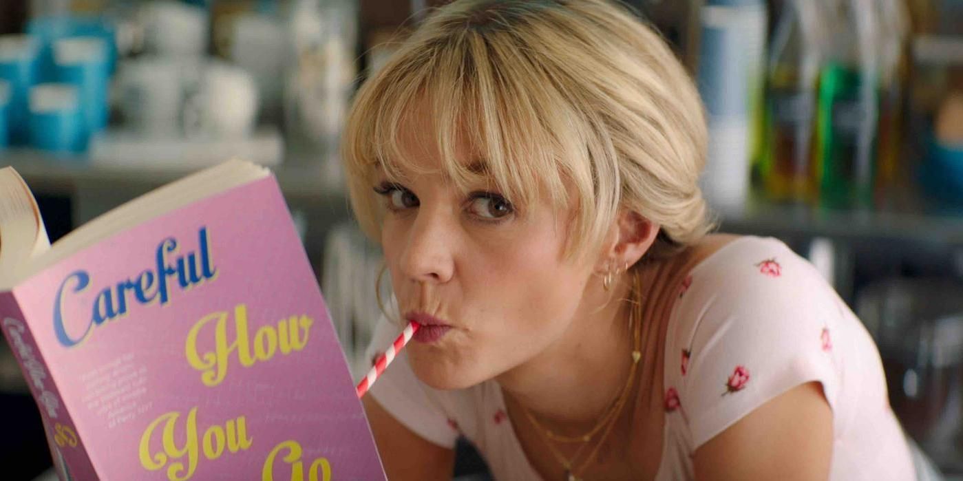 Cassie drinks through a straw in Promising Young Woman
