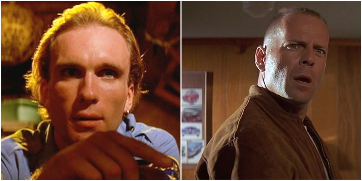 Zed looking sadistic and Butch looking angry in Pulp Fiction