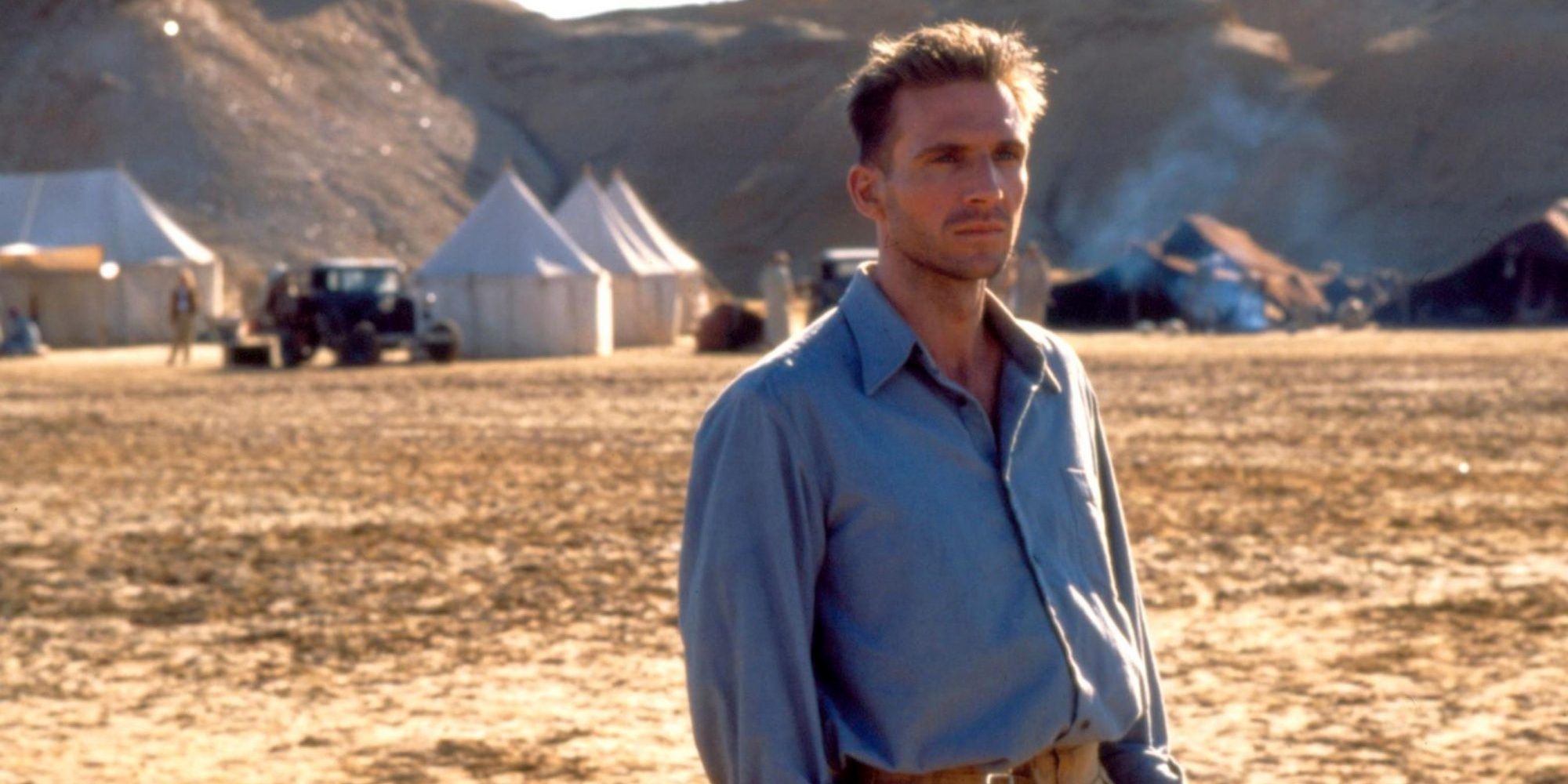 Ralph Fiennes as Almásy in The English Patient