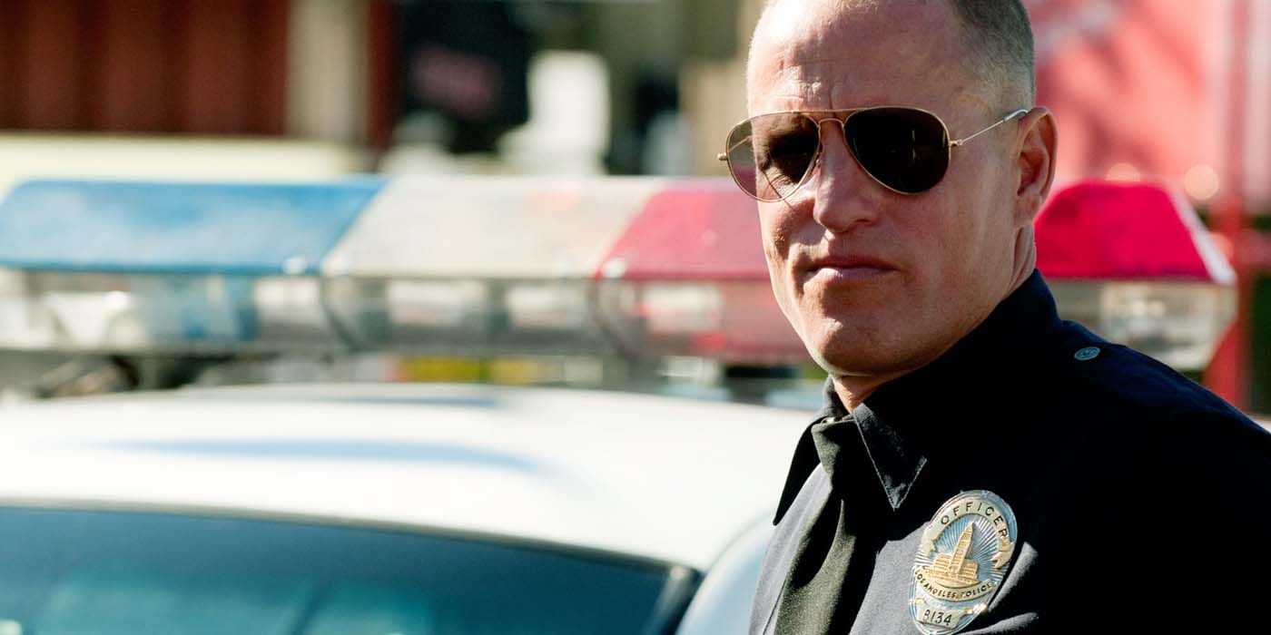 Woody Harrelson as a corrupt cop in Rampart.