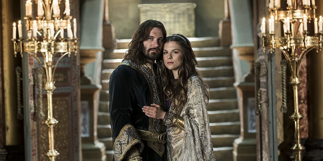 Rollo and Gisla are joined together in matrimony in Vikings