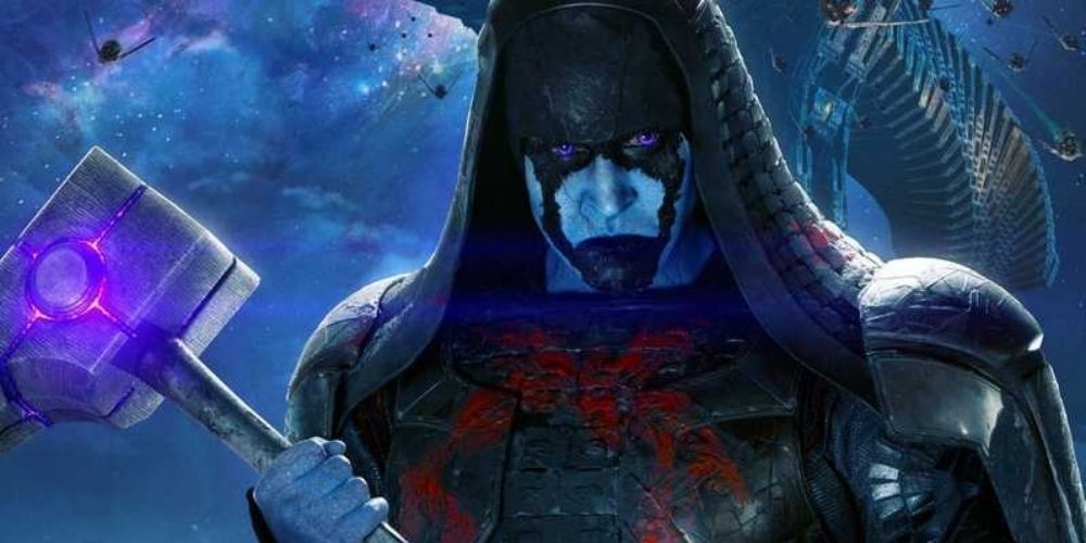 Ronan The Accuser holding his hammer in Guardians of the Galaxy