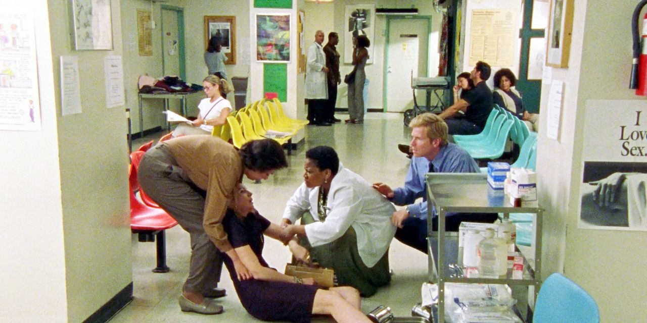Samantha faints before getting HIV test results in Sex and the City episode Running with Scissors