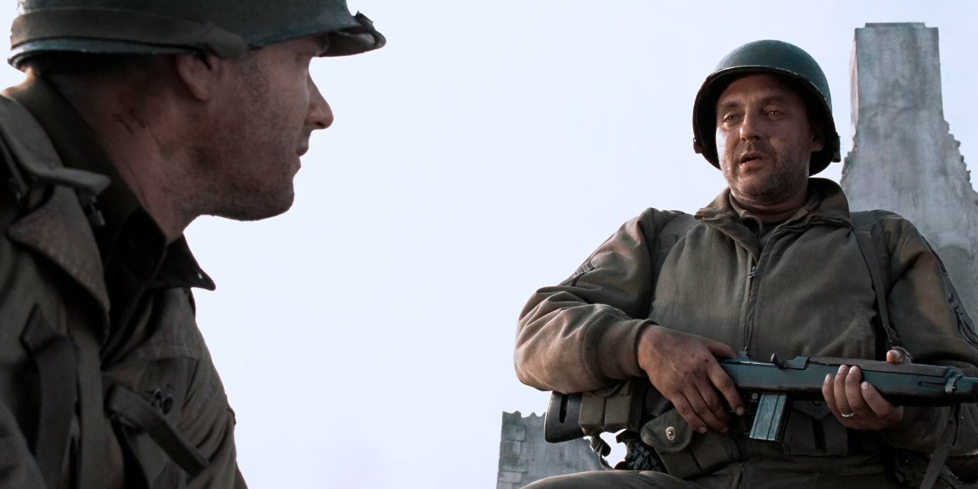 Horvath tells Captain Miller they should stay in Saving Private Ryan