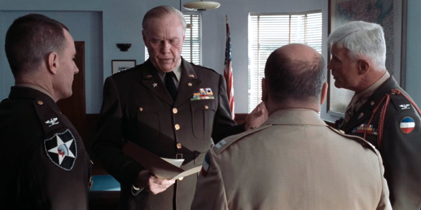George C. Marshall learns the Ryan brothers have been killed in Saving Private Ryan