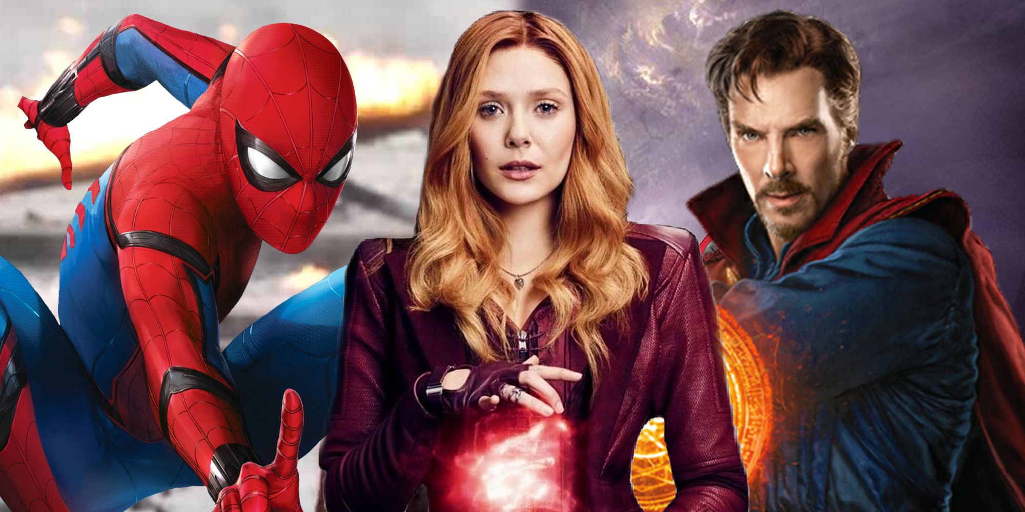 Scarlet Witch, Spider-Man, and Doctor Strange in the MCU