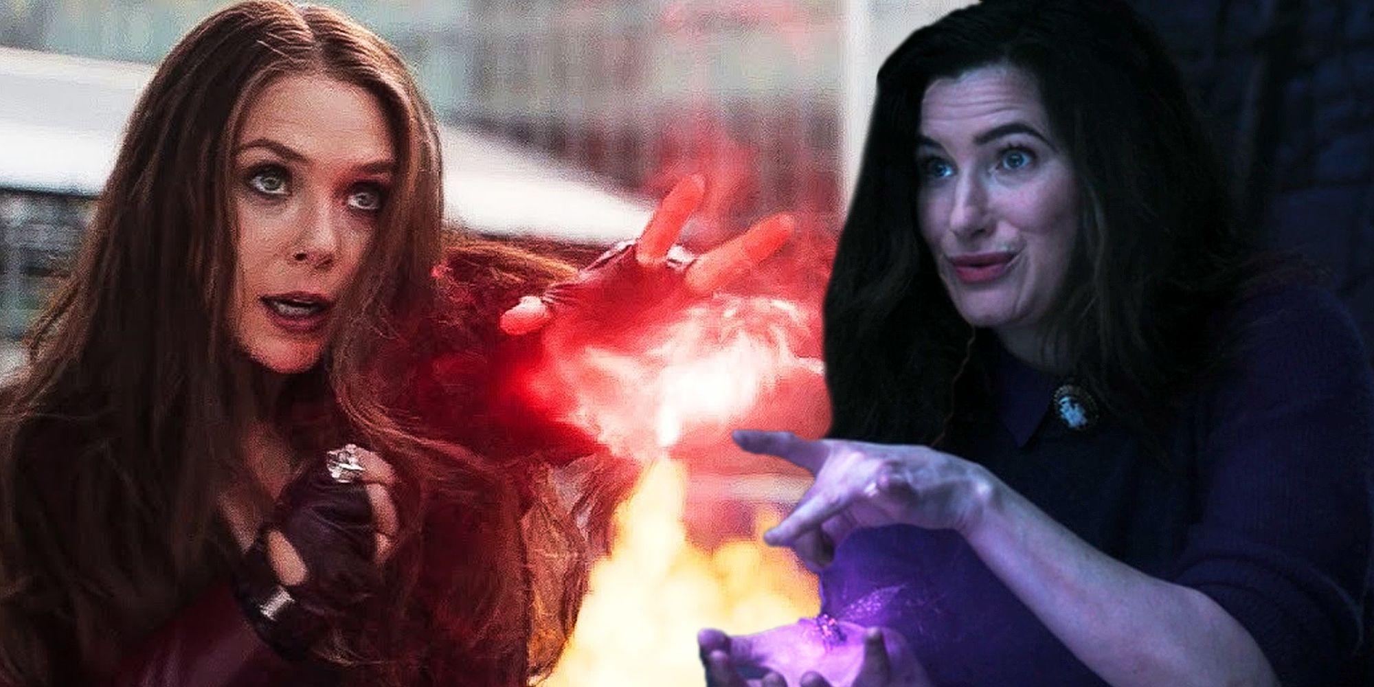 A blended image features Scarlet Witch's Powers and Agatha Harkness' Magic in the MCU