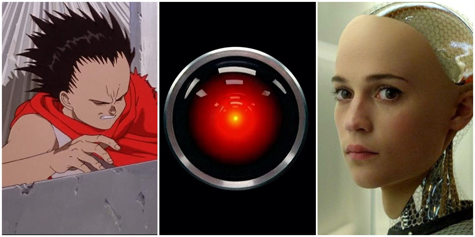 Tetsuo, Hal-9000, Ava from Ex Machina collage