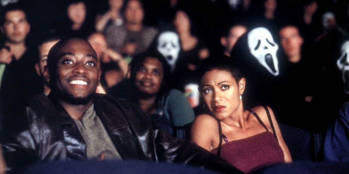 Maureen and Phil at the movie theater on the opening to Scream 2.