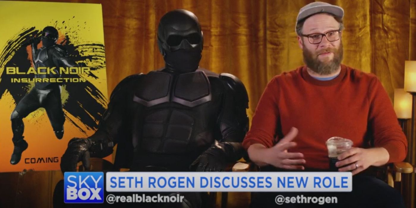 Seth Rogen and Black Noir doing an interview with The Boys