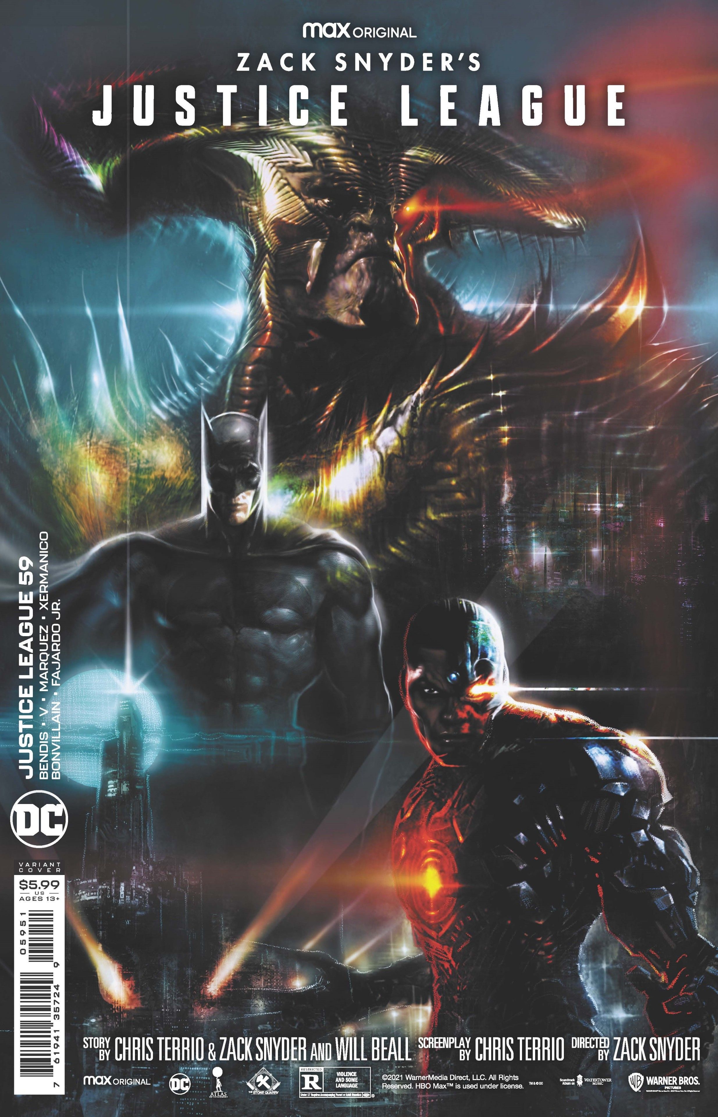Snyder Cut Variant Cover Justice League 59 batman