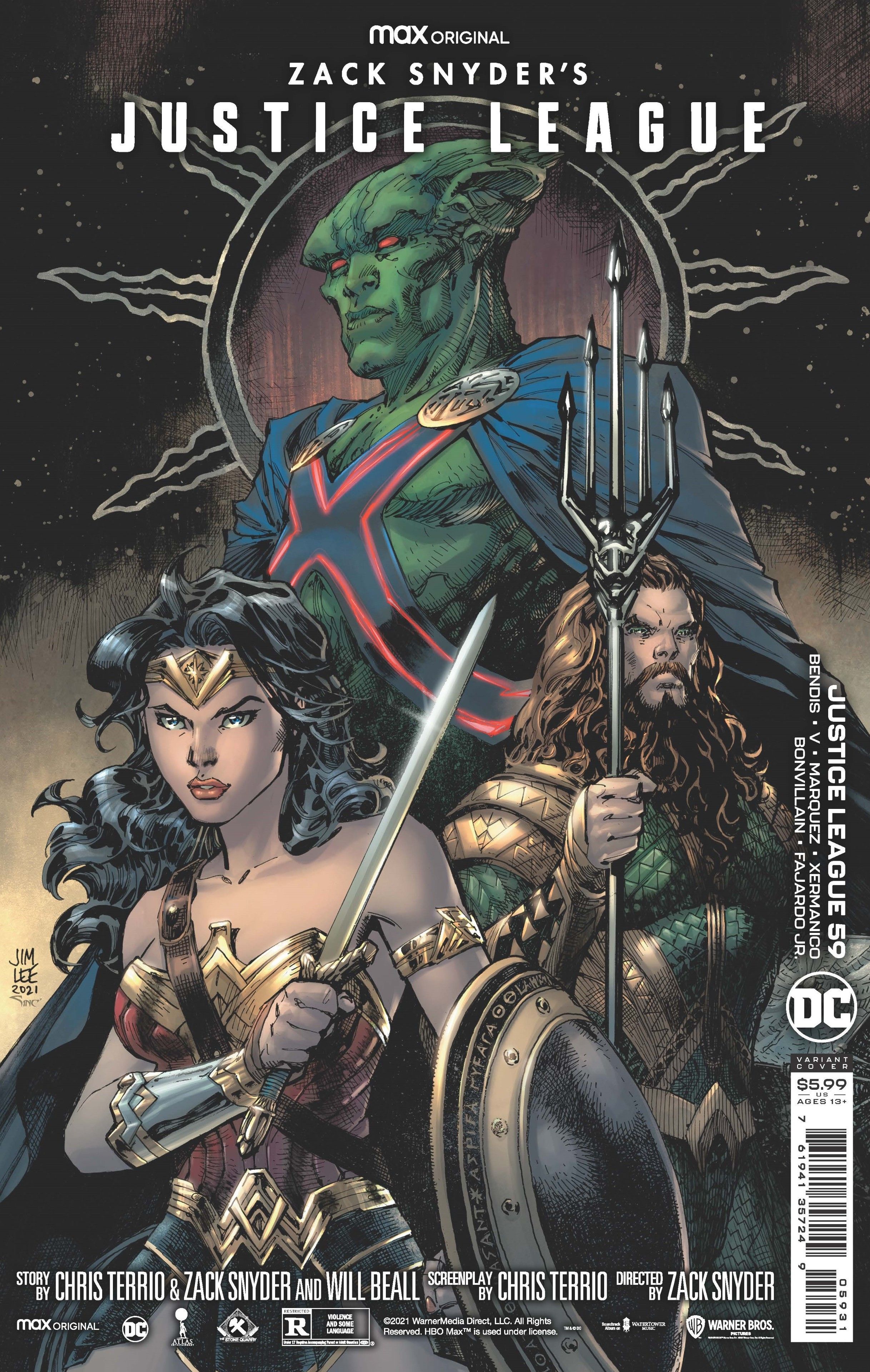 Snyder Cut Variant Cover Justice League 59 manhunter