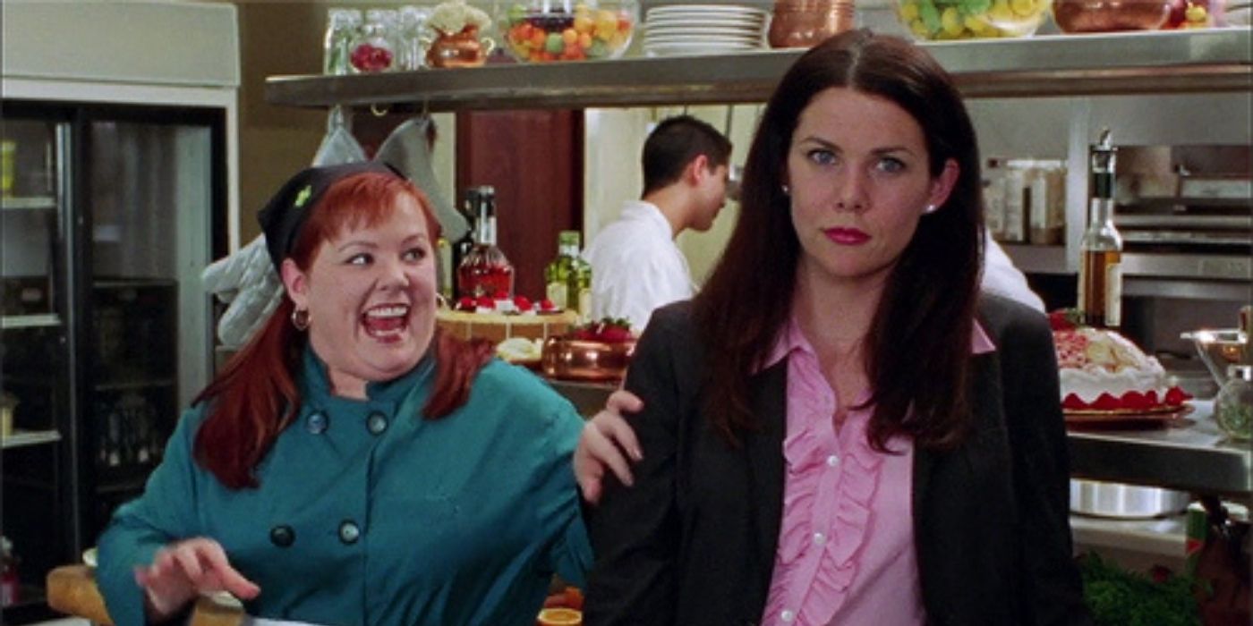 Sookie and Lorelai at the Dragonfly Inn on Gilmore Girls