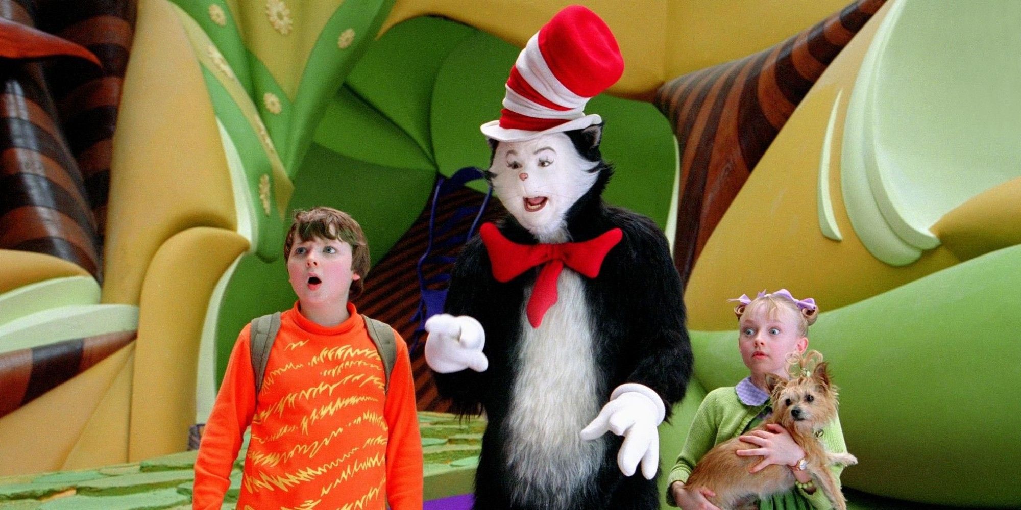 The Cat with Sally and Conrad in Dr. Seuss' The Cat in the Hat