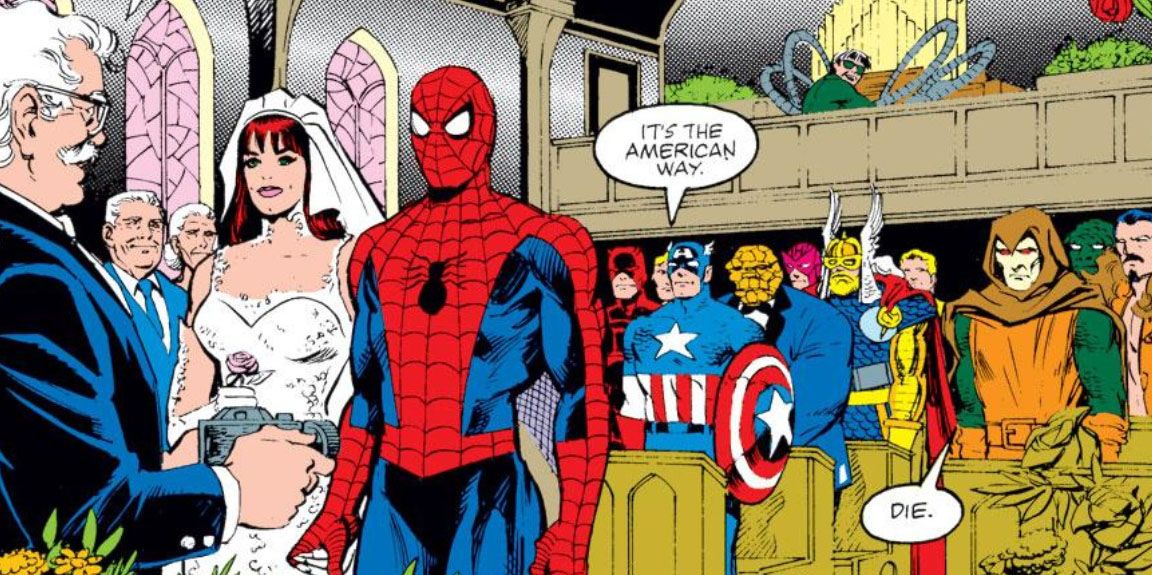 Spiderman and Mary Jane Watson's wedding