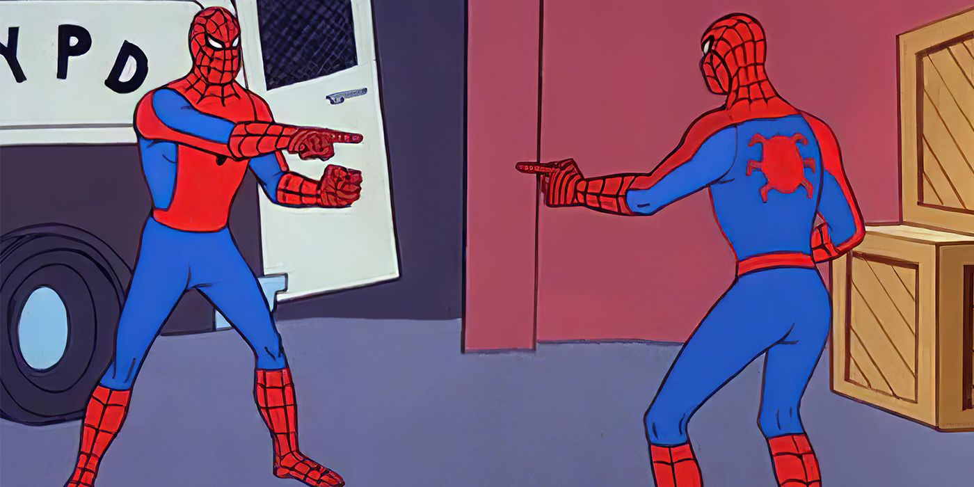How Marvel’s SpiderMan Pointing Meme Became Canon Next SpiderMans Avengers Assemble Scene Was Better Than Captain Americas