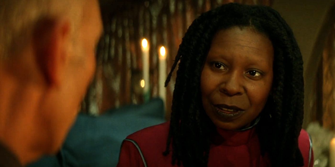 Guinan fala com Picard