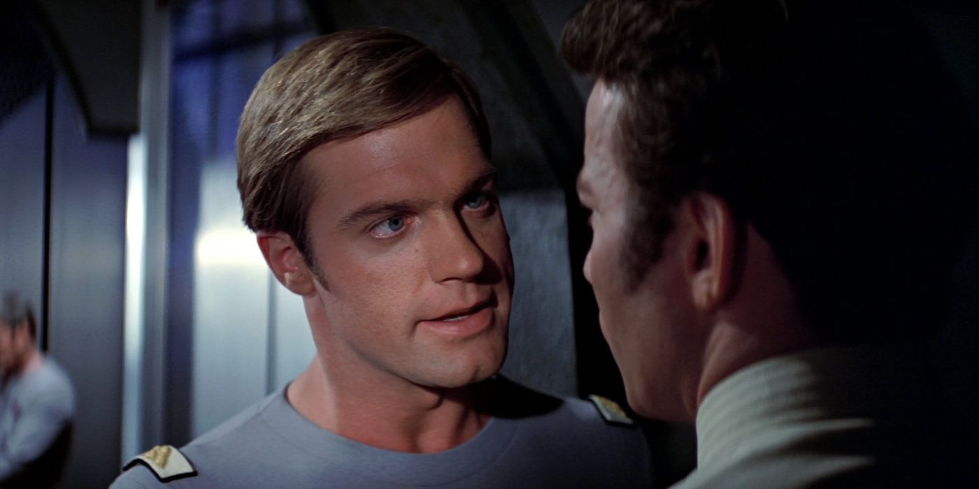 Decker speaks angrily to Admiral Kirk