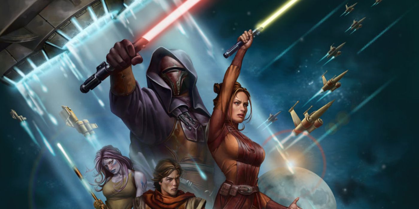 Artwork showing characters from Knights of the Old Republic