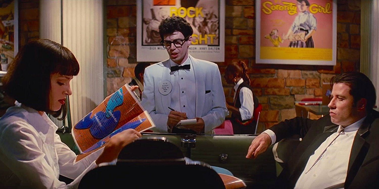 Steve Buscemi dressed as Buddy Holly in Pulp Fiction