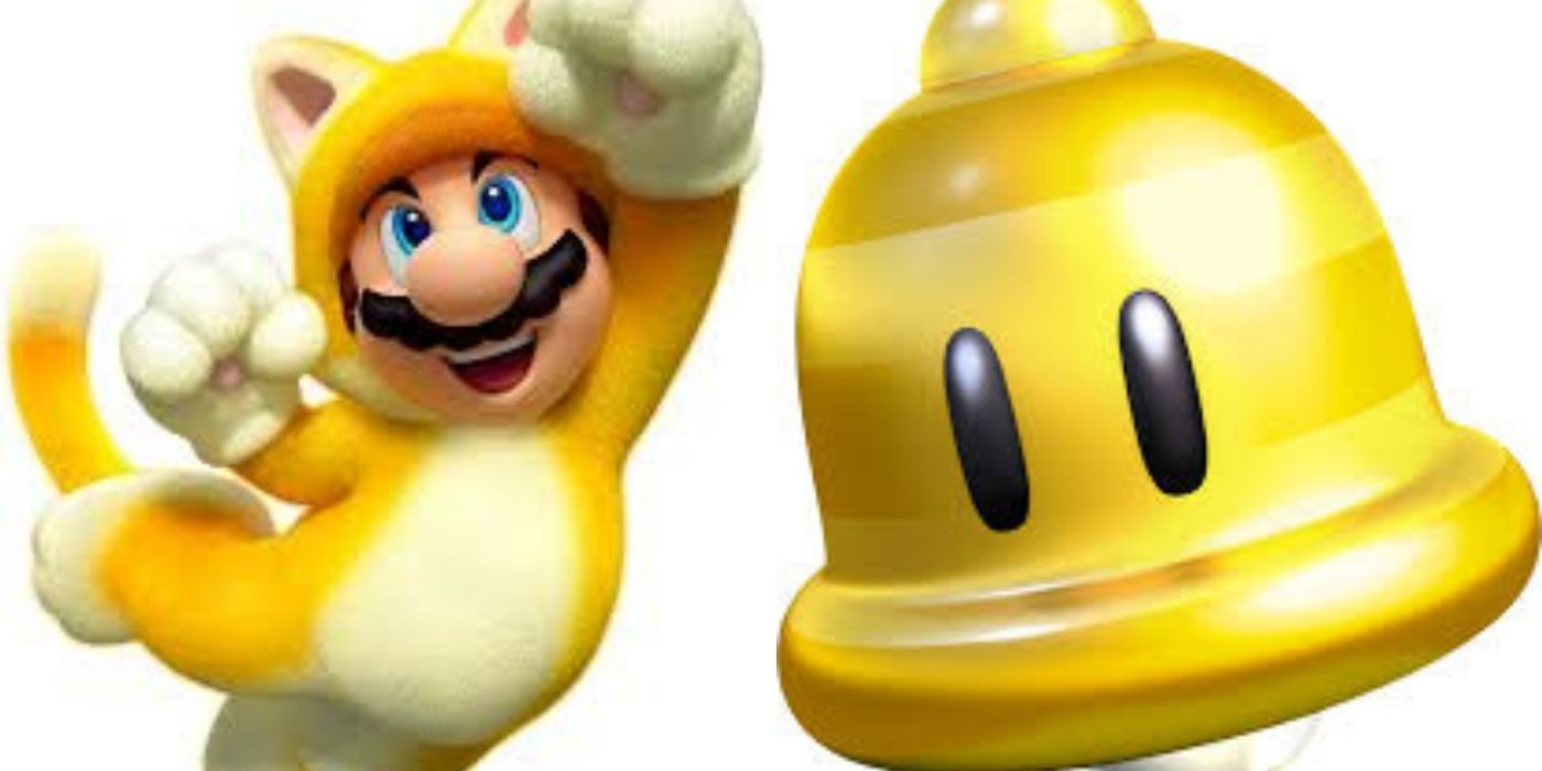 Split Image of Mario and The Super Bell
