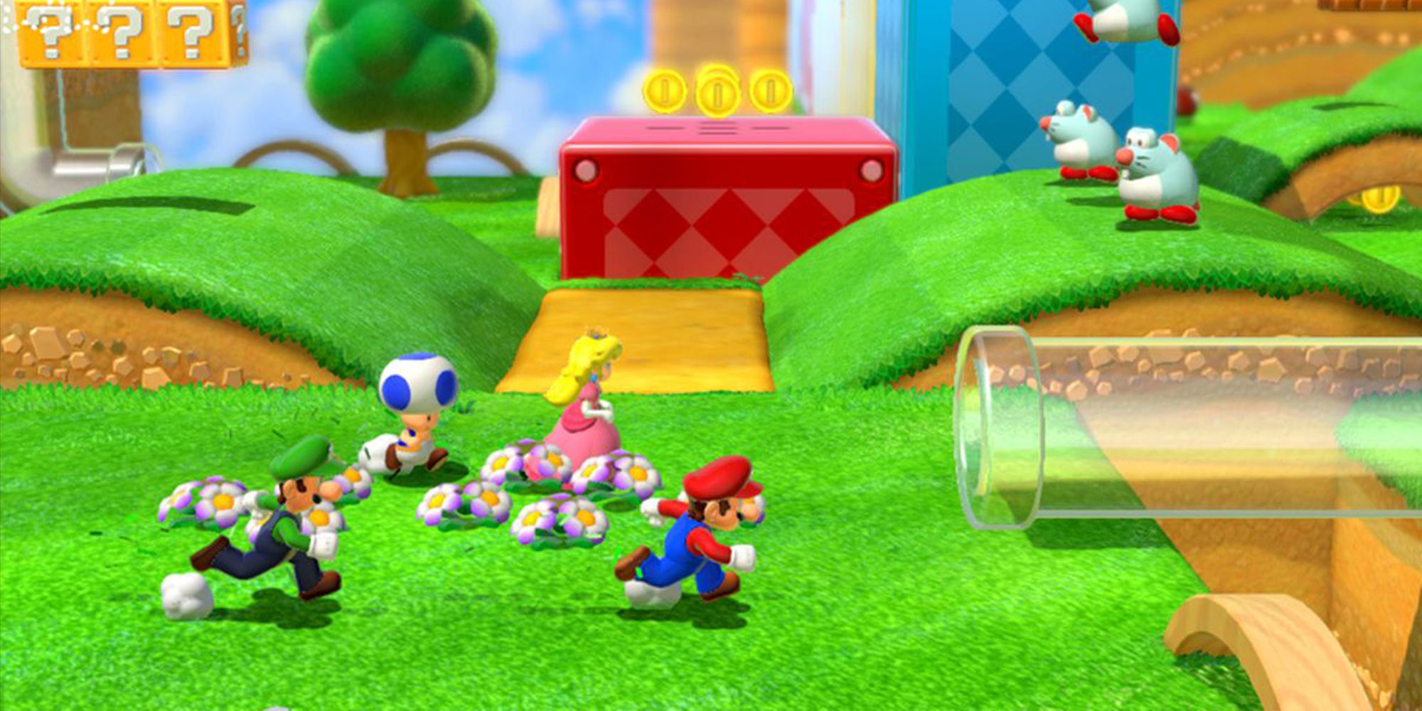 Super Mario 3D World Switch gameplay video shows online multiplayer