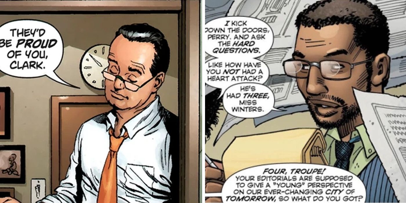 Superman Daily Planet Staff George Maxwell Max Taylor Ronald Ron Thorpe