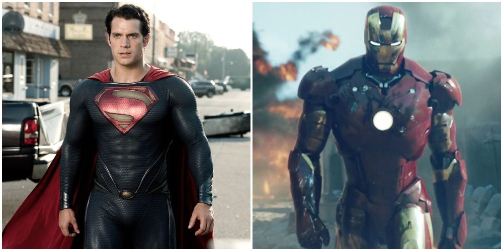Henry Cavill as Superman and Iron Man