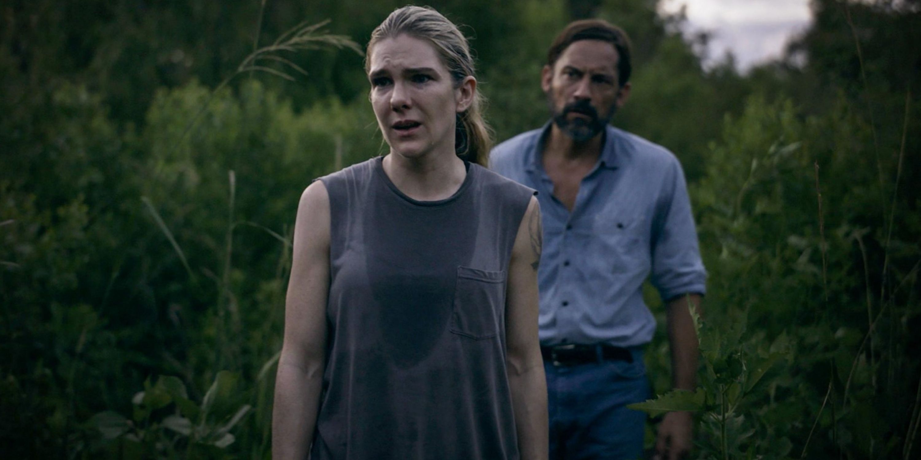 Lily Rabe and Enrique Murciano in Tell Me Your Secrets on Amazon Prime