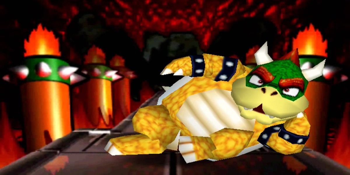 Bowser posing in a sexy position in Mario Party.