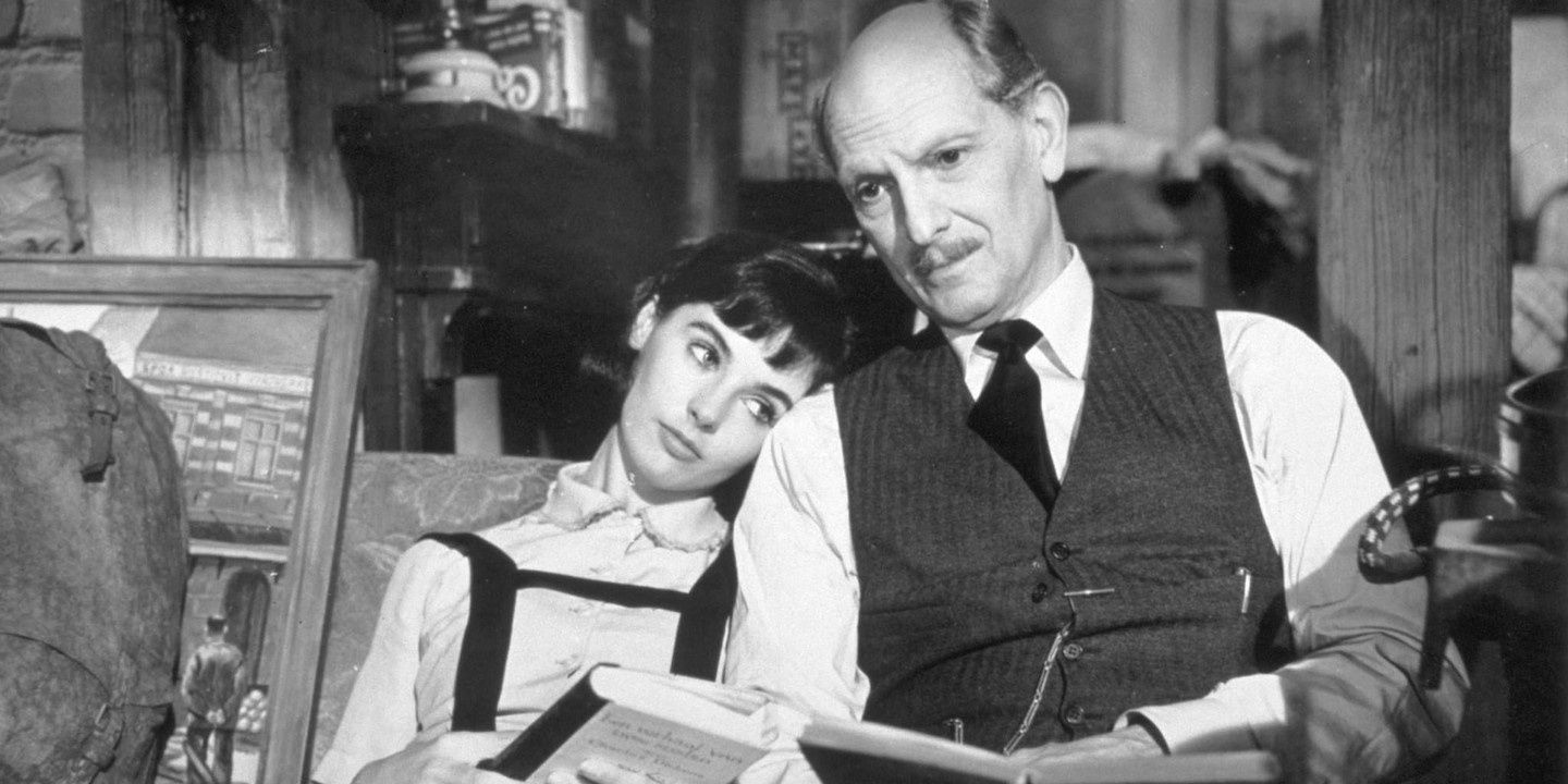 Millie Perkins and Joseph Schildkraut as Anne Frank and Otto Frank in The Diary of Anne Frank (1959)