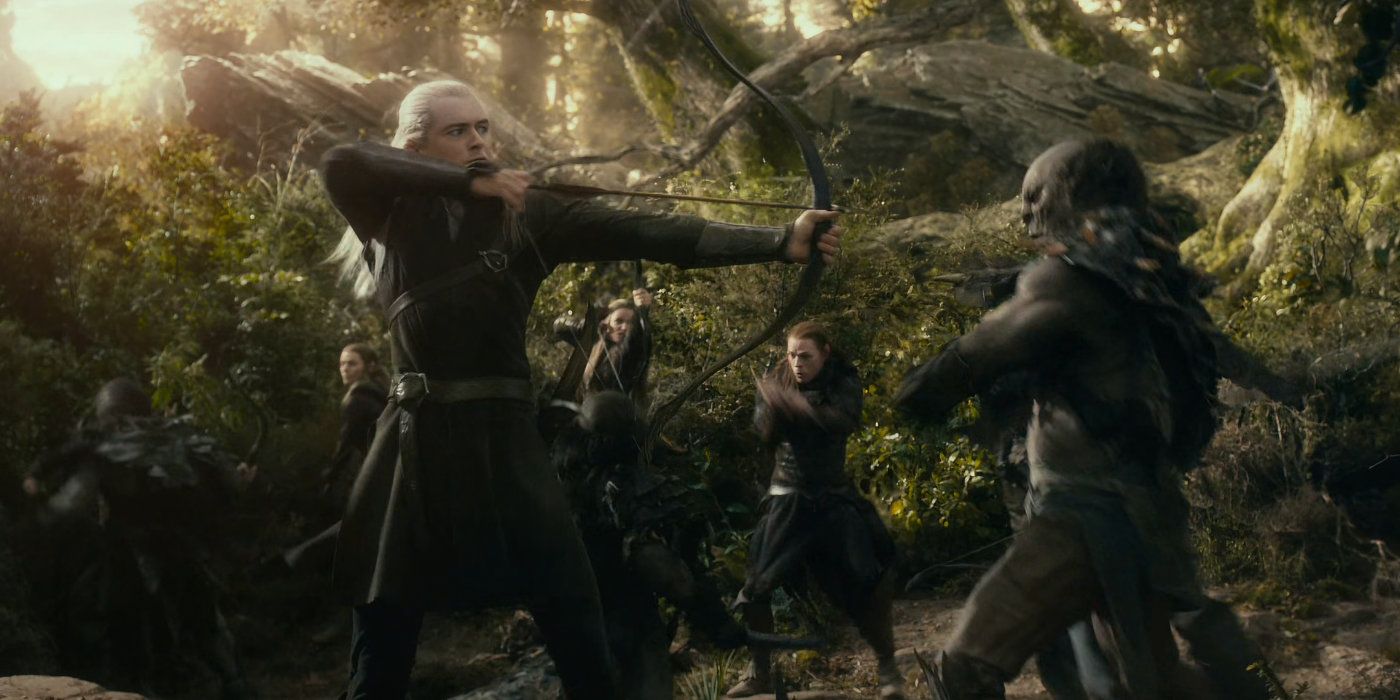 O Hobbit - Legolas luta contra Orcs