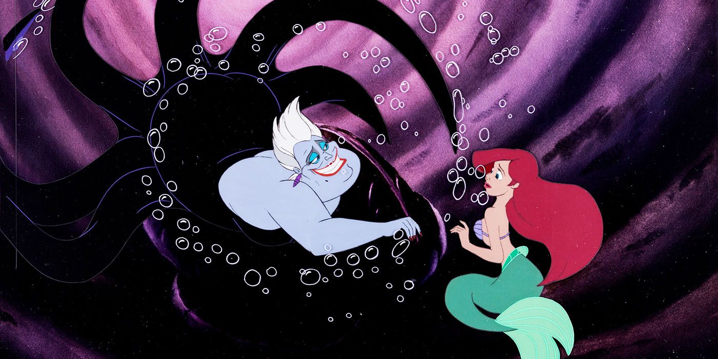 Ursula parle à Ariel dans l'animation de Disney La Petite Sirène