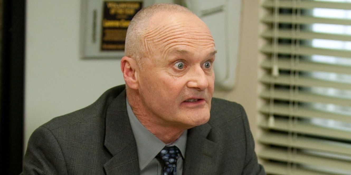 Creed Bratton talking in The Office. He is seen to have an intimidating look on his face