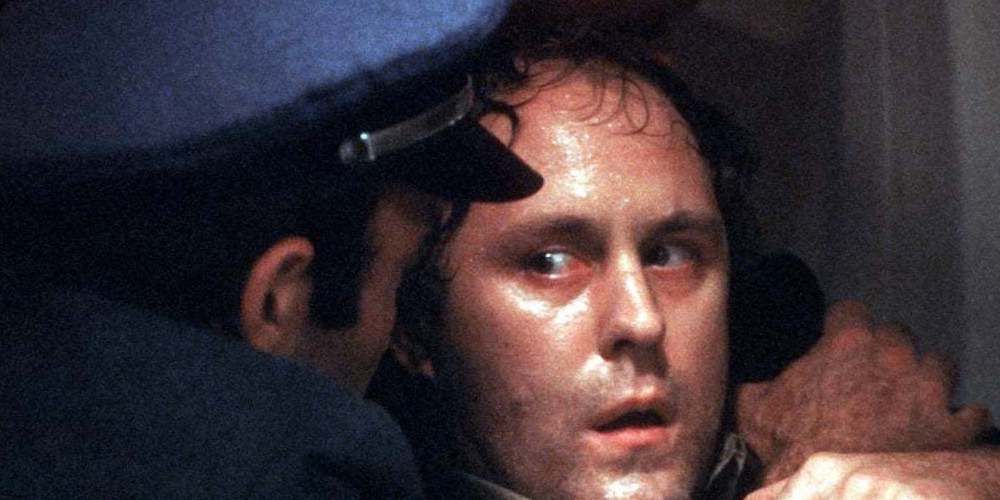 John Lithgow suffering a mental breakdown in The Twilight Zone movie