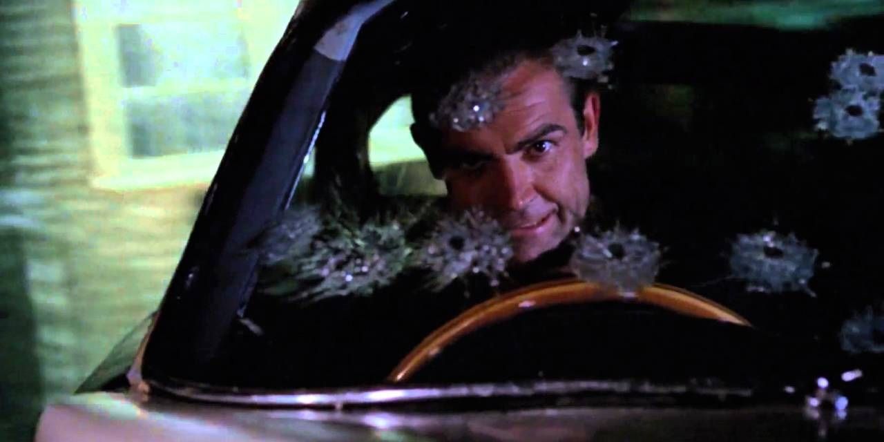 The car chase in Goldfinger