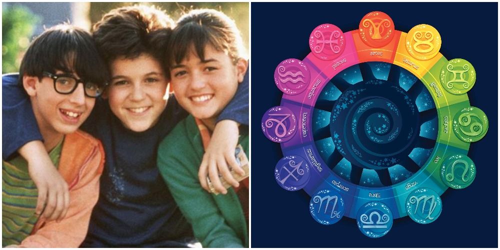 The Wonder Years main cast and 12 multicolored signs of the zodiac