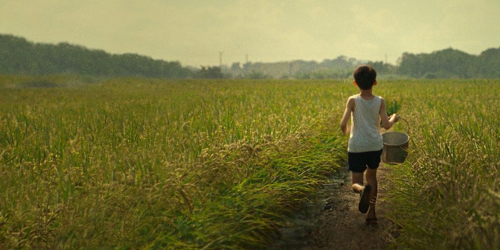 Running in field scene from Tigertail